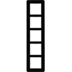 Berker 10156076 Rahmen 5fach, Q.7, Glas schwarz