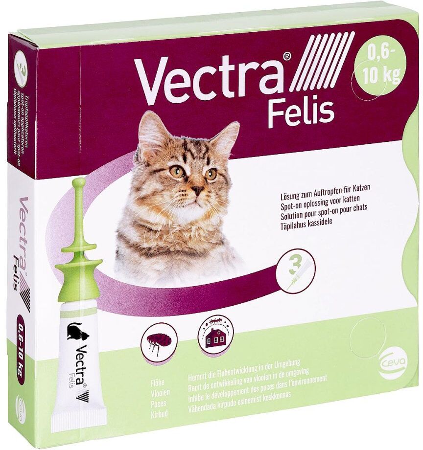 Vectra Felis Lösung gegen Flöhe & Zecken für Katzen