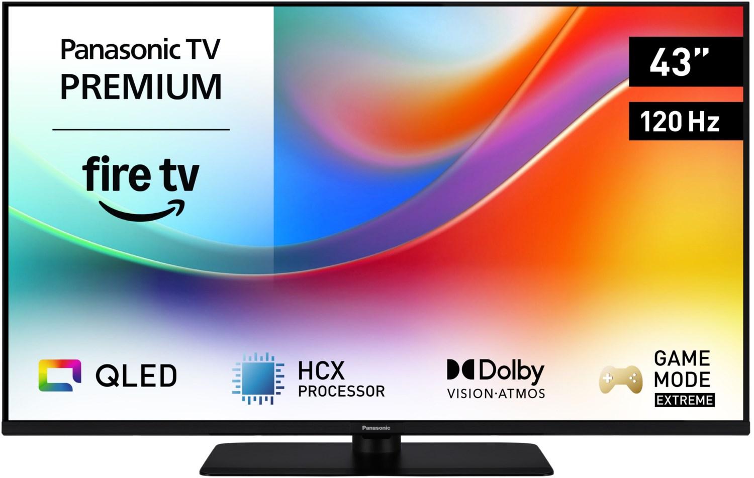 Panasonic TV-43W85BEZC, 109,2 cm (43"), 3840 x 2160 Pixel, QLED, Smart-TV, WLAN, Schwarz