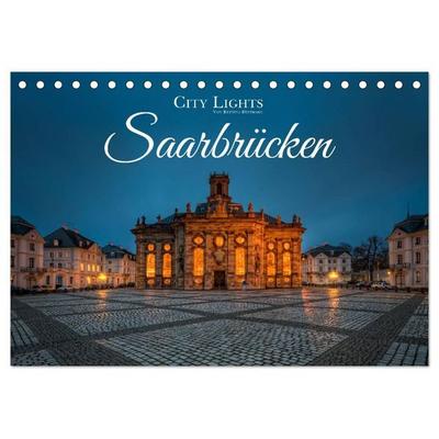 City Lights Saarbrücken (Tischkalender 2027 DIN A5 quer), CALVENDO Monatskalender