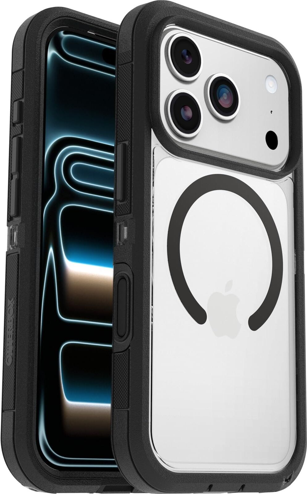 OtterBox Defender Pro XT MagSafe Case for iPhone 18 Pro/17 Pro, Clear/Black