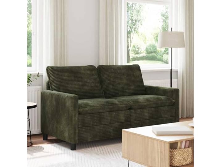 pokgdf Sofa Grün 156 x 81 x 87,5 cm Polyester Modernes Design, Metallrahmen, Abnehmbare Bezüge, Schaumstoffkissen, Einfache Montage