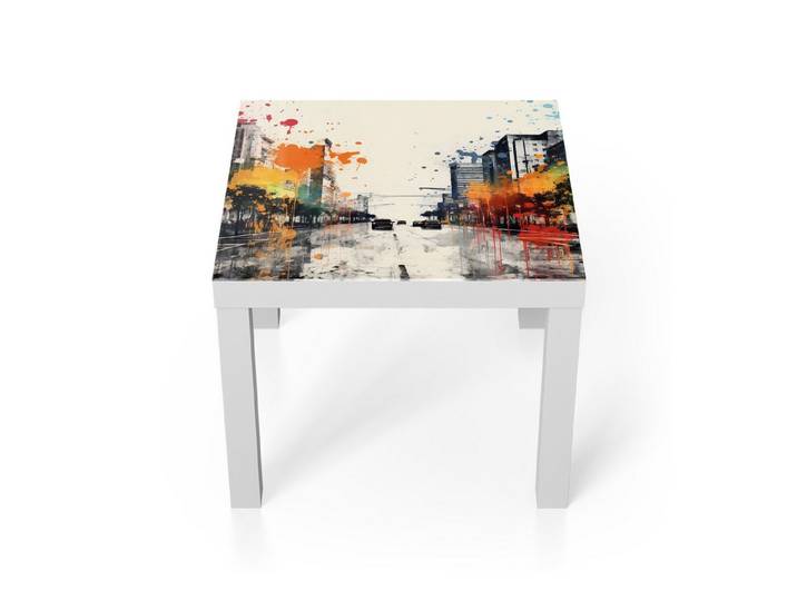 DEQORI Couchtisch 'Urbane Farbwellen', Glas Beistelltisch Glastisch modern