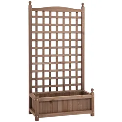 Outsunny - Hochbeet - 64L x 28B x 120H cm - dunkelbraun