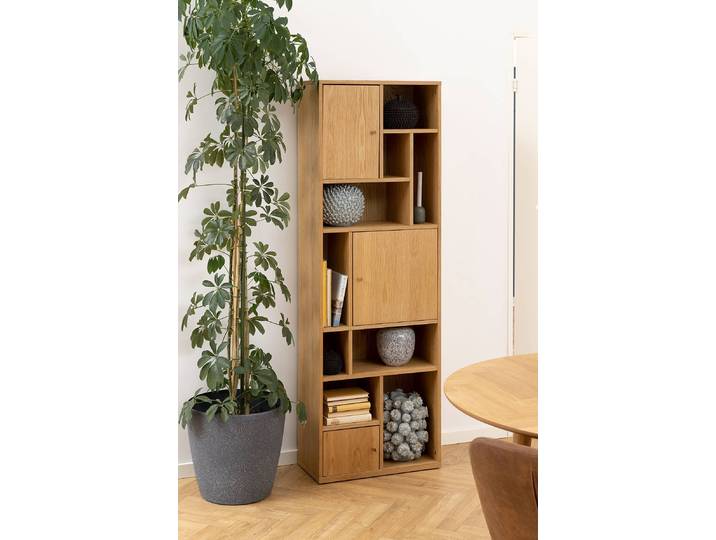 Regal Gogeri - 61 cm Spanplatte, furniert & geölt Braun 61 x 180 x 30cm