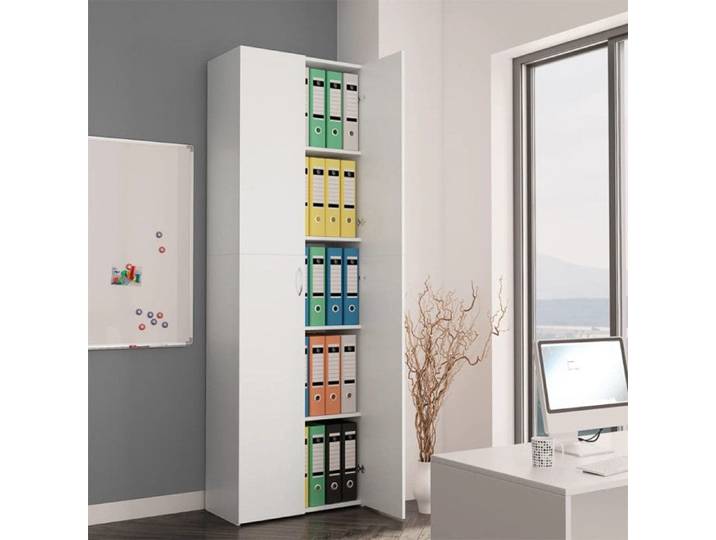 Armoire de bureau Blanc 60 x 32 x 190 cm Bois d ingénierie