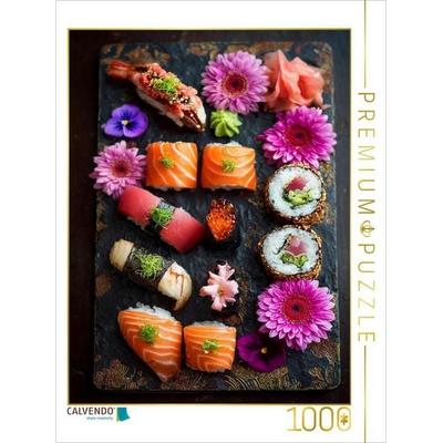 CALVENDO Puzzle Maki Sushi und Nigiri Sushi Bild mit Lachs und Thunfisch | 1000 Teile Lege-Größe 64x48cm Foto-Puzzle für glückliche Stunden