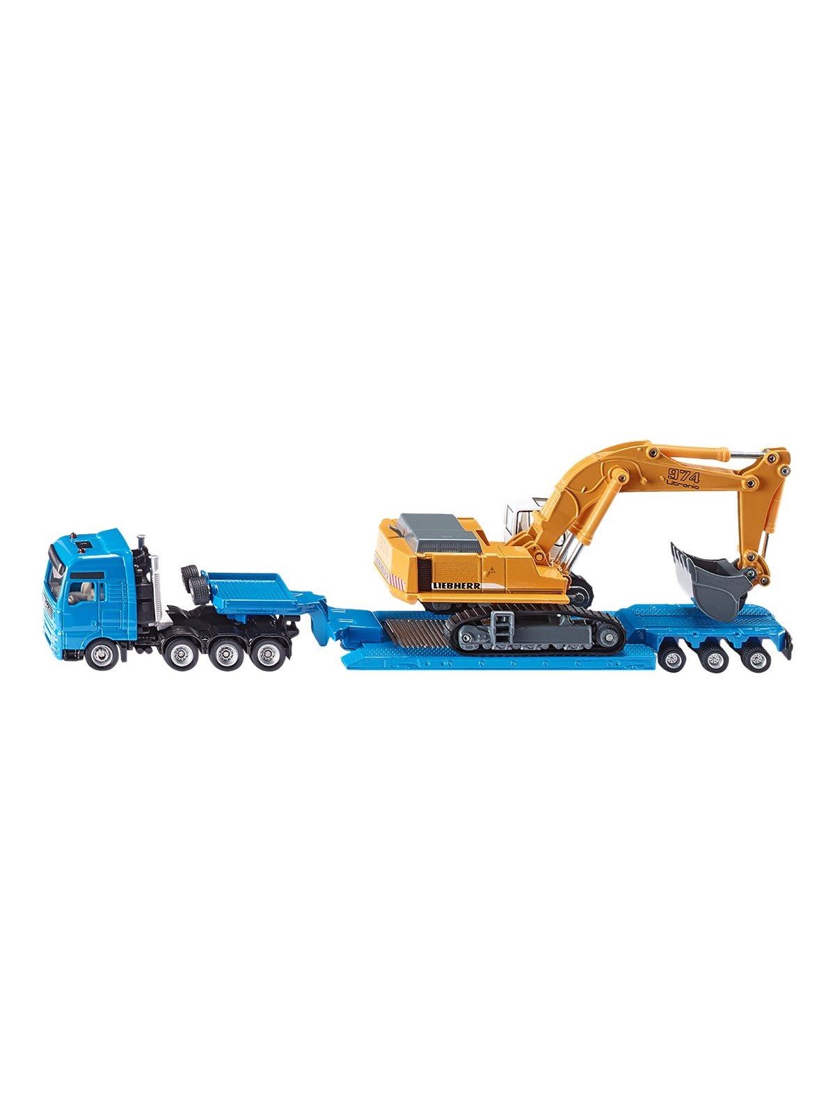 SIKU Siku 1:87 Schwertransport mit Pritschenanhänger