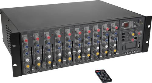 Omnitronic RM-1422FXA 2x 400W Powermixer Kanäle:12 USB-Anschluss