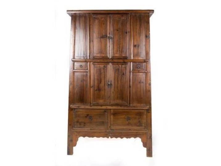 Armoire Chinoise Grande avec tiroirs - Fine Asianliving - Marron - 119 cm - 207 cm - 3 tiroir(s)