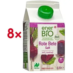 enerBIO Gemüsesaft »Bio-Direktsaft Rote Bete«0,5 l 8 Stück
