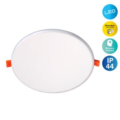 NÄVE LED Einbauleuchte "Suma", weiß, 1, Ø 21,5cm H: 3,2cm, 1 Stk., Leuchten, Lichtfarbe warmweiß, dimmbar