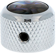 Q-Parts Dome Potiknob Abalone CR Chrome