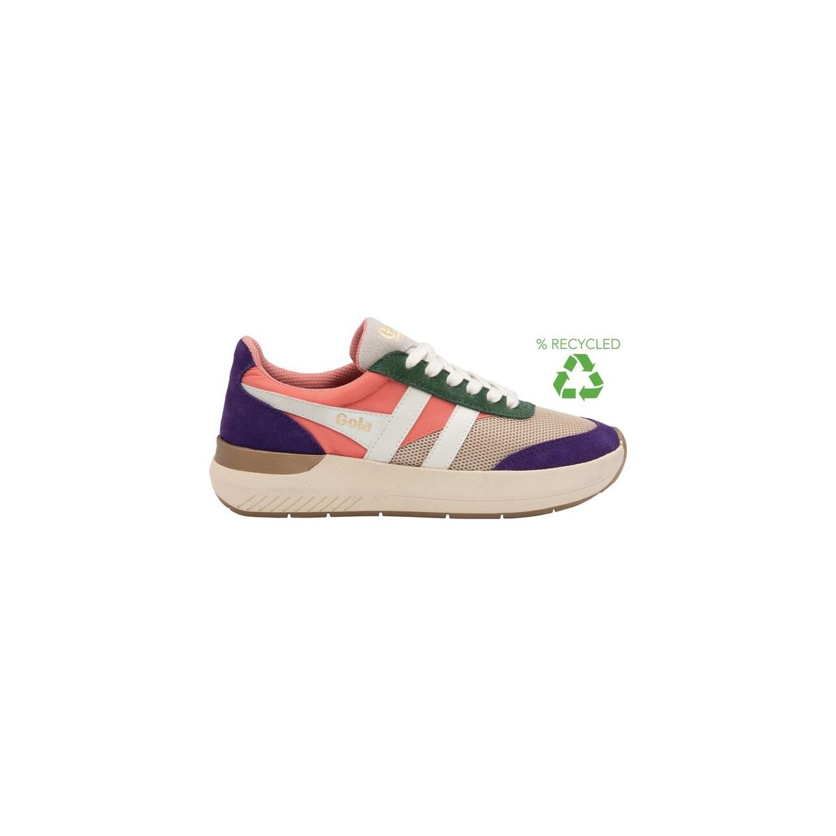Gola Raven Sneaker Women wheat/coral pink/royal purple (FK) 9 CLB516-FK-9-wheatcoralpinkroyalpurple