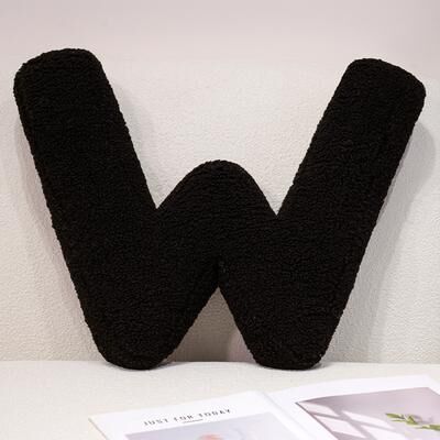 Lush Living Finds I Love U Soft Seat Cushion, Black English Letters Plush Pillow For Back Support, Sofa Chair Plushie Decoration w