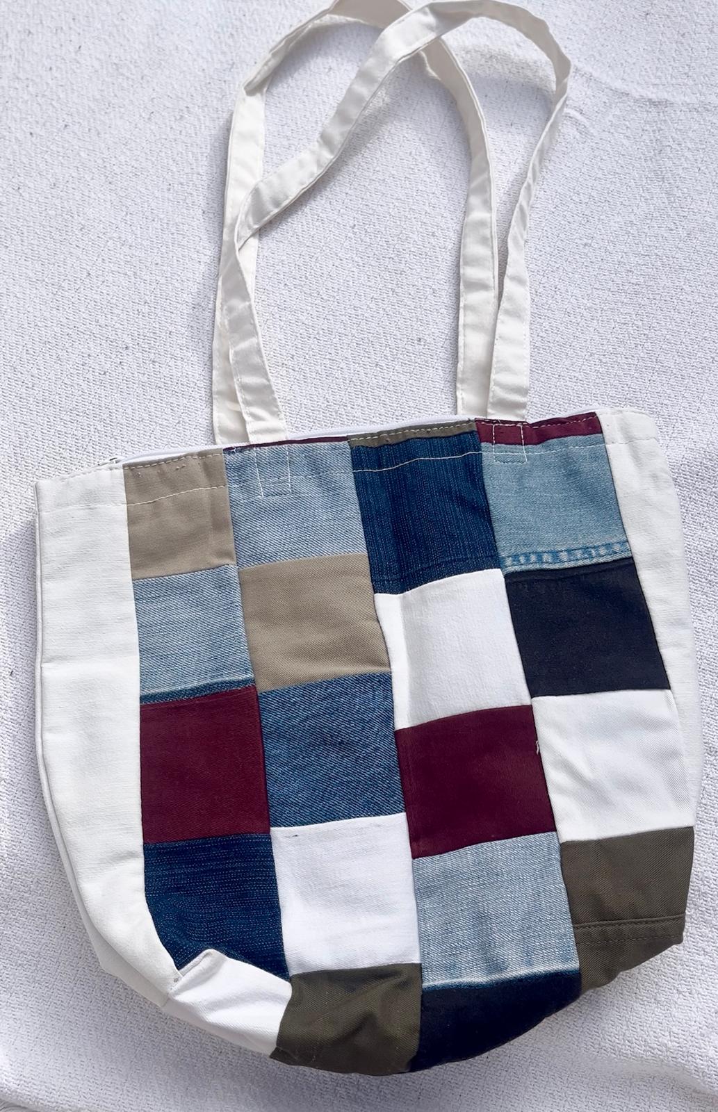 Catrinabycriss BOLSO SHOPPER DENIM BLANCO Y COLORES