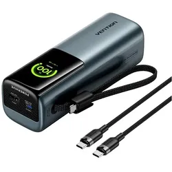 Vention Powerbank Powerhive Series 27000mAh 200W + kabel USB-C 240W (27000 mAh, 200 W, 99.90 Wh), Powerbank, Grau, Schwarz