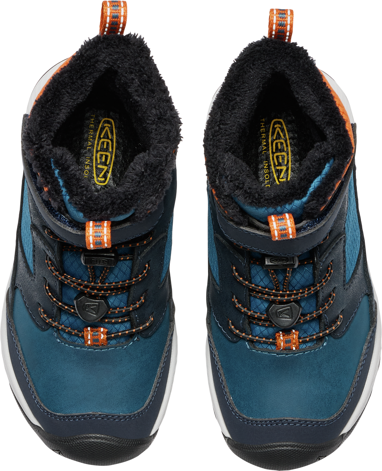 Outdoorwinterstiefel KEEN "SKUA WINTER WP", Kinder, Gr. 29, Textil, blau (sky captain, gold flame), Leder, Textil, Schuhe Outdoorwinterstiefel, Winterschuhe, Winterboots, Snowboots, wasserdicht sky captain, gold flame 29, Textil