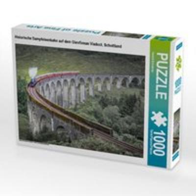 CALVENDO Puzzle Historische Dampfeisenbahn auf dem Glenfinnan Viaduct, Schottland 1000 Teile Lege-Größe 64 x 48 cm Foto-Puzzle Bild von Harald