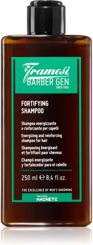 Framesi Barber Gen Fortifying shampoing fortifiant pour les cheveux affaiblis ayant tendance à tomber 250 ml