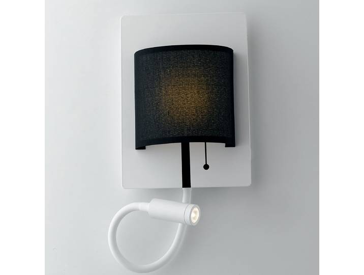 LED-Wandleuchte Pop 16 x 22 x 32cm Schwarz/Weiß/Weiß/Schwarz Mischgewebe LED LED-Platine