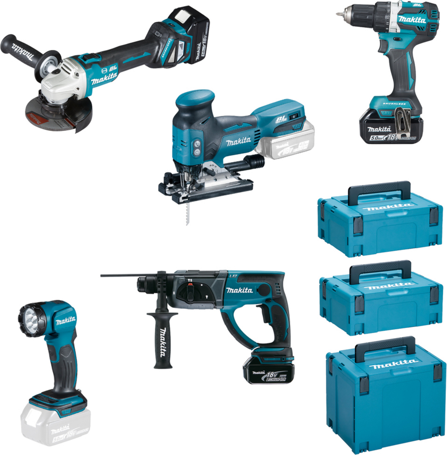 Makita DLX5066TJ Akku Spezialset 18V Li-Ion Lxt