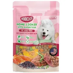 MOOCHIE HOME COOKED Fit and Firm – Rind, Lachs & Reisbeeren 255g für Hunde