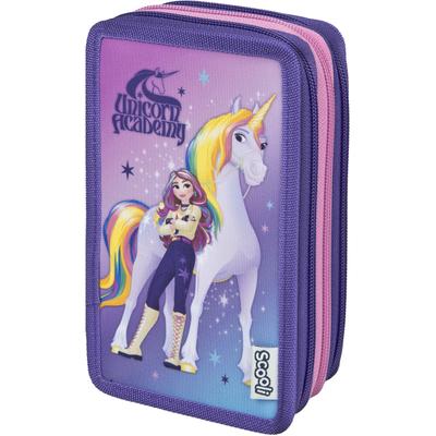 Federmäppchen SCOOLI "Tripledecker", Kinder, bunt (unicon academy), Polyester, Schreibgeräteetuis Federmäppchen