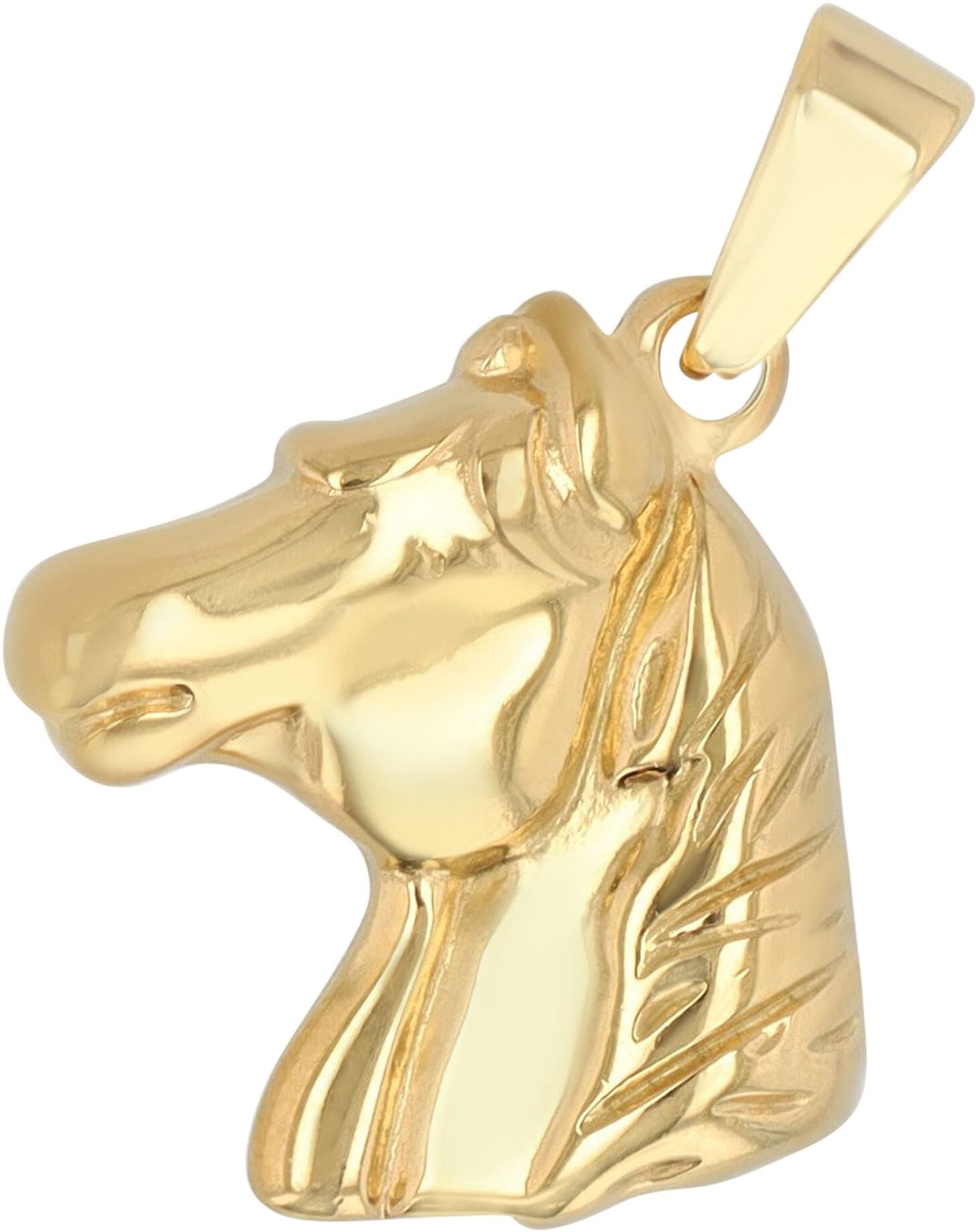 Kettenanhänger ADELIA´S "Anhänger – Pferd Anhänger aus Edelstahl", gold (silber), Schmuckanhänger, Mädchen, Edelstahl, Kettenanhänger, Geschenkidee: zeitlos und vielseitig