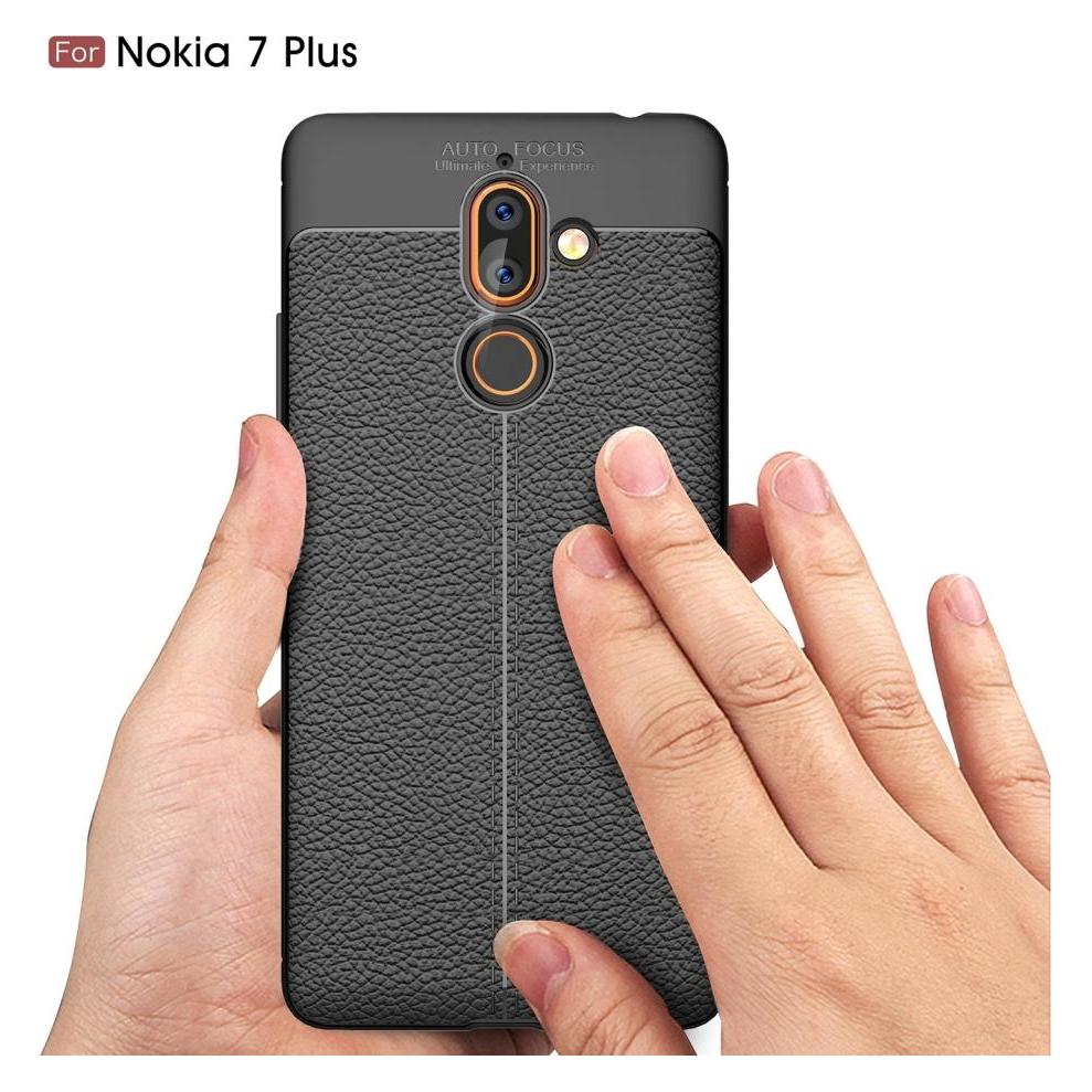 Screenguard Nokia 7 Plus Hülle Leather Design TPU Cover (Nokia 7 Plus) (00024626)