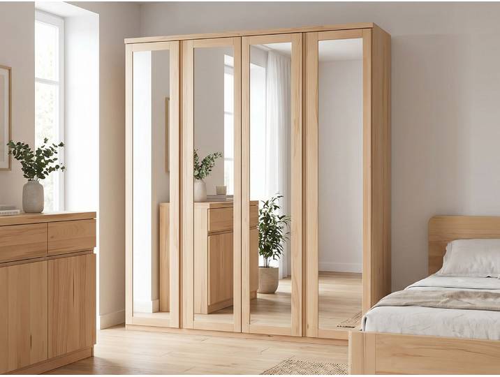 Drehtürenschrank „Sandra“ Kernbuche 4-türig Massivholz Buche