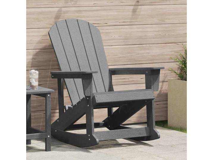 vidaXL Adirondack-Schaukelstuhl Hellgrau HDPE