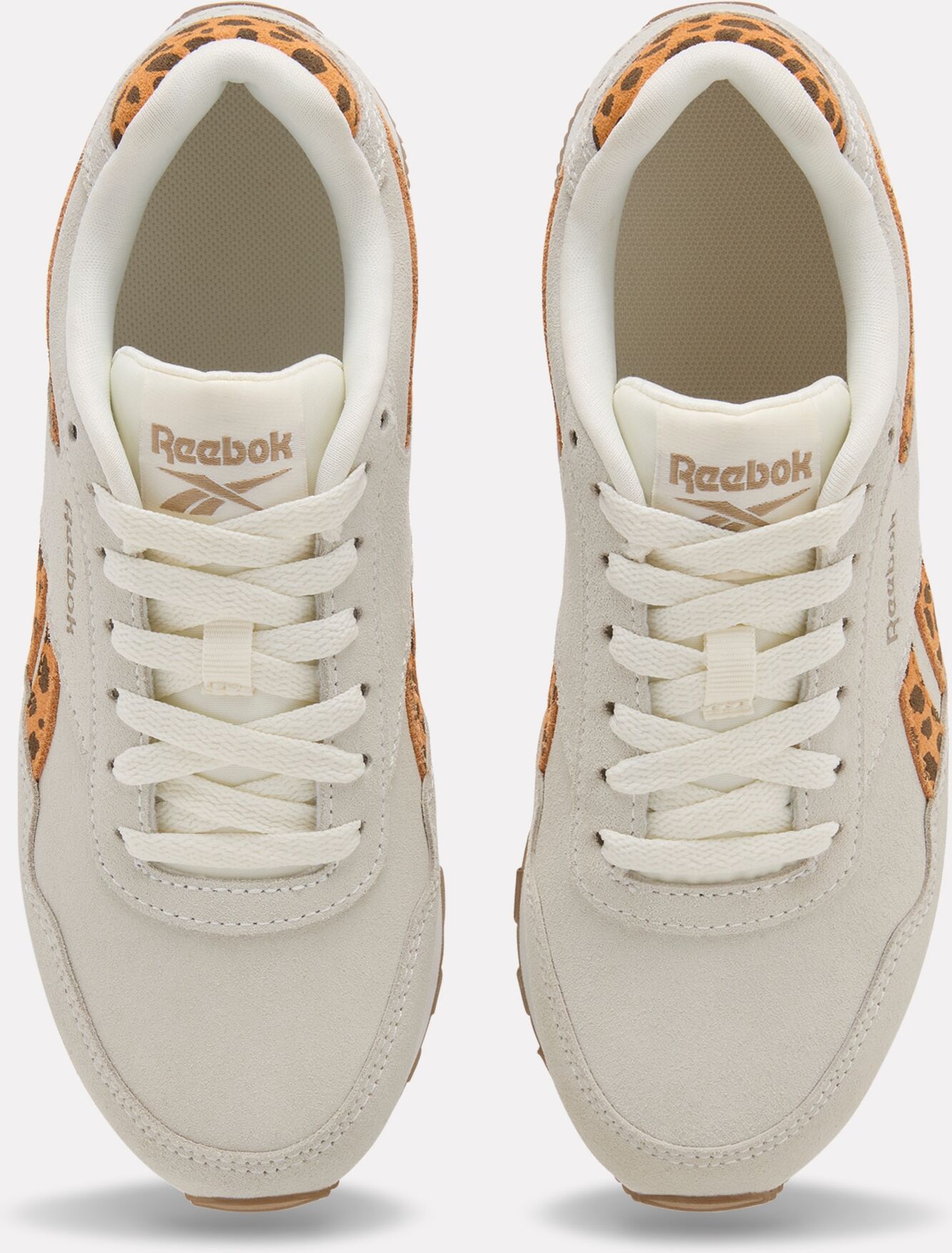 Sneaker REEBOK CLASSIC "REEBOK GLIDE LOW", Damen, Gr. 38, chalk, cheetah, Leder, Synthetik, Textil, Schuhe Sneaker chalk, cheetah 38