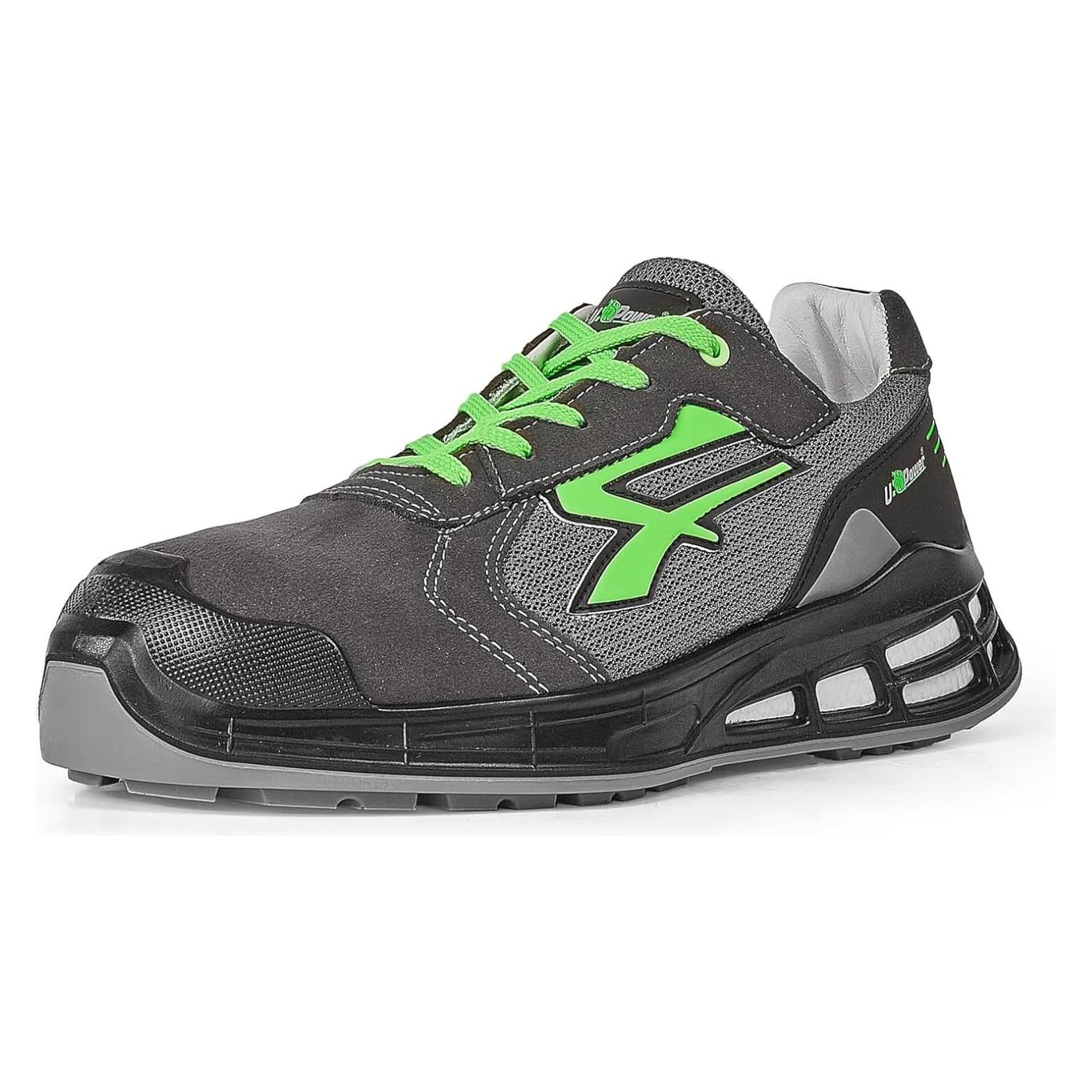 Upower Schuhe Egon Grau Grün Bass Nummer (S1P, 43) (RN20016)