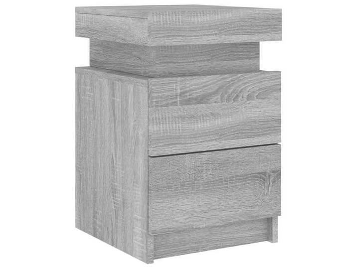 Elégant Table de chambre Gris - Table de chevet avec lumières LED sonoma gris 35x39x55cm PRO1432157582899