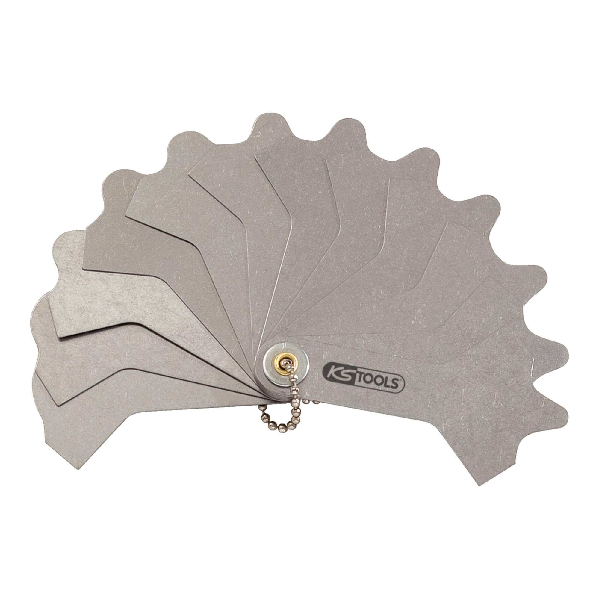 KS Tools Schweißnahtlehre, 12 Blatt, 3-12mm (300.0619)