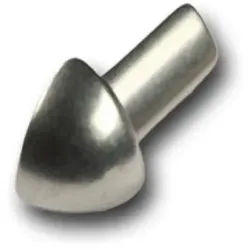 Viertelkreisprofil / Ecken Edelstahl - glänzend - 10,0 mm, Aussenecke