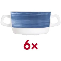 Arcoroc Suppenobertasse Brush Suppenobertasse 32 cl - 6 Stück 6 Stück blau