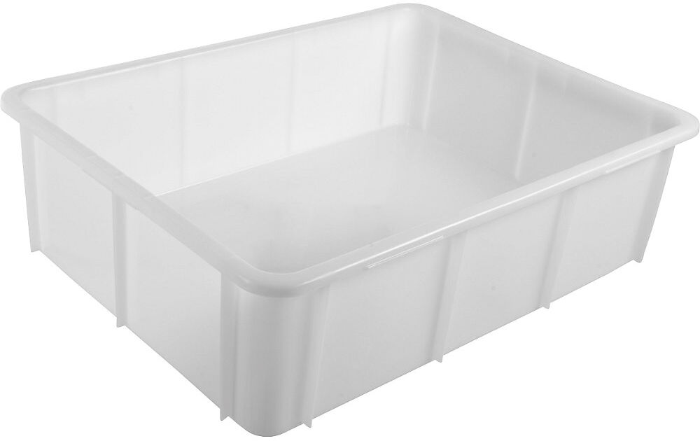 kaiserkraft Kunststoffbehälter natur, stapelbar, LxBxH 800 x 600 x 220 mm