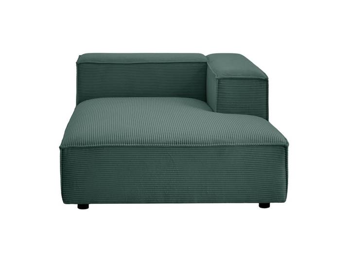 Vente-Unique Recamiere ohne Schlaffunktion - 1 Person - samt - grün Ruzolo, Grün, Uni, 120x67x169 cm, Wohnzimmer, Sofas & Couches, Sofas, Recamieren