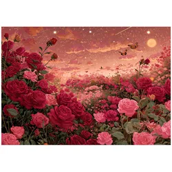 FOTOTAPETE Blumen Rosen Rot 300x210 cm