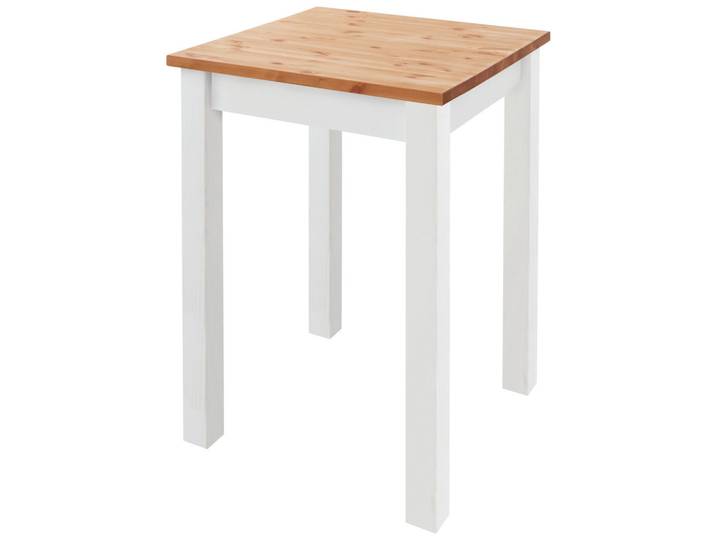 Boxxx Bartisch, Weiß, Laugenfarbig, Holz, Kiefer, massiv, quadratisch, eckig, 78x103x78 cm, in verschiedenen Holzdekoren erhältlich, Küchen, Küchenmöbel, Küchentische
