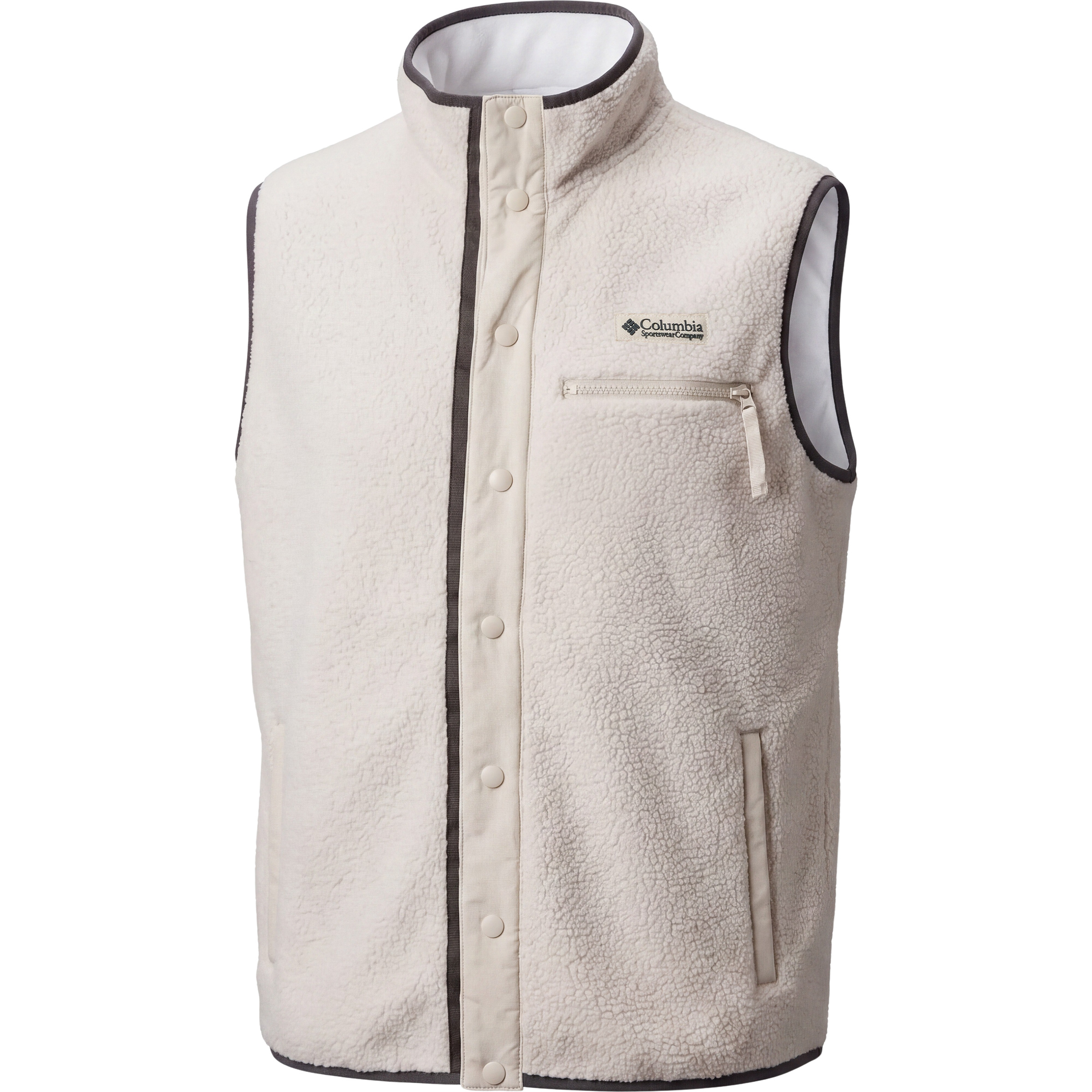 Columbia Helvetia II Weste Herren Fleecewesten beige Größe M Trekking Widerstandsfähig