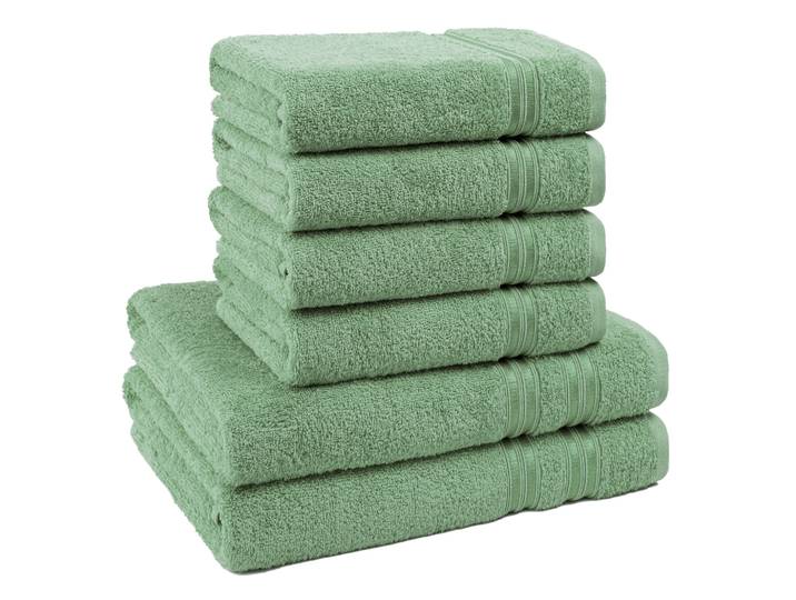 Handtuch Set HAMMETEX 6-teiliges Handtuch Set, 100% Baumwolle, Weich & Saugstark , grün (salbei), 6 Stk., Frottier, Frottier, Obermaterial: 100% Baumwolle, Handtuch-Sets, Handtuch Set, mit Bordüre, einfarbig, weich