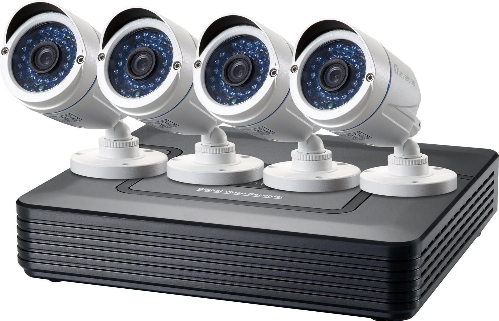 LevelOne DSK-8001 DVR met camera's en bekabelde LAN-verbinding