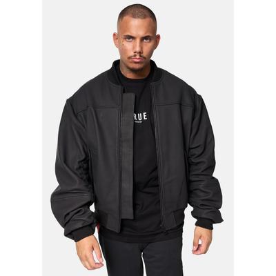 Lederjacke TRUEPRODIGY "Nazar Bomberjacke aus Leder mit Reißverschluss", Herren, Gr. L, schwarz, Obermaterial: 100% Schafsleder sheepskin., Jacken