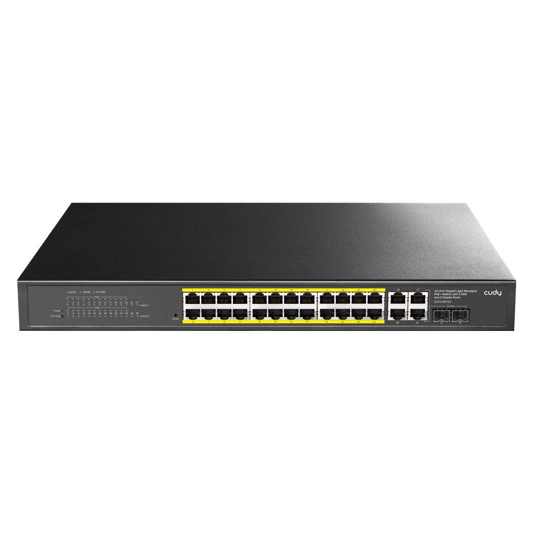 Cudy Switch SWITCH POE GS1028EPS2 24-PORTOWY + 4X UPLINK + 2X SFP (26 Ports) (GS1028EPS2 1.0)