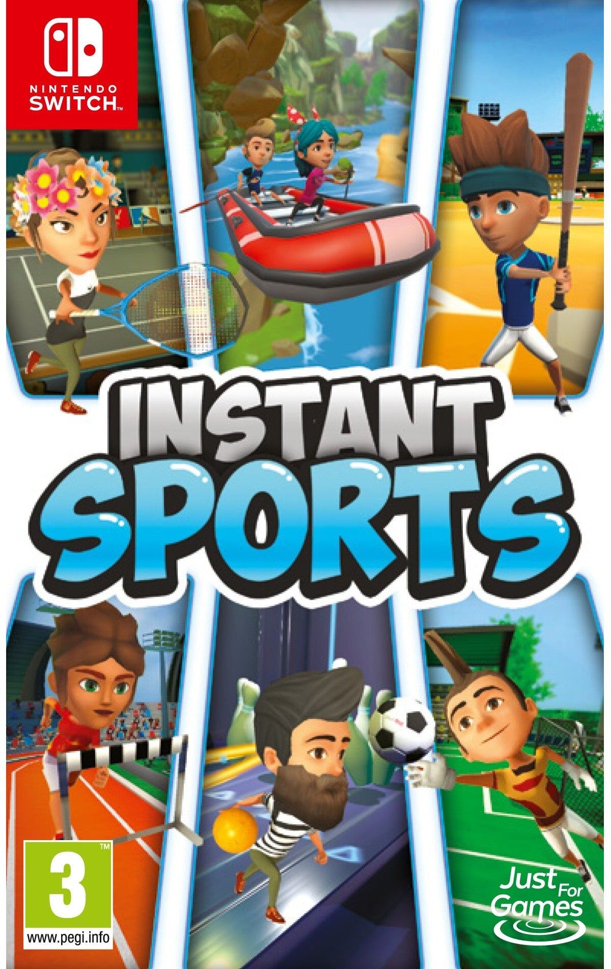 Just For Games Instant Sports for Nintendo Switch (Game Cartridge) - Family-Friendly Sporting Fun, Multiplayer for Up to 8 Players, PEGI 3 Rating