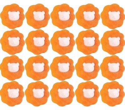 Uplift Treasures Reusable Laundry Pet Hair Remover Balls For Washing Machine yellow 20pcs