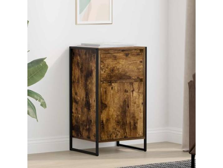 HEFZGDB Robustes Sideboard mit europäischer Handwerkskunst, Industrielles Sideboard mit Holzwerkstoff und Stahlrahmen, Modernes für Wohnzimmer mit industriellem Design, mit verstellbaren